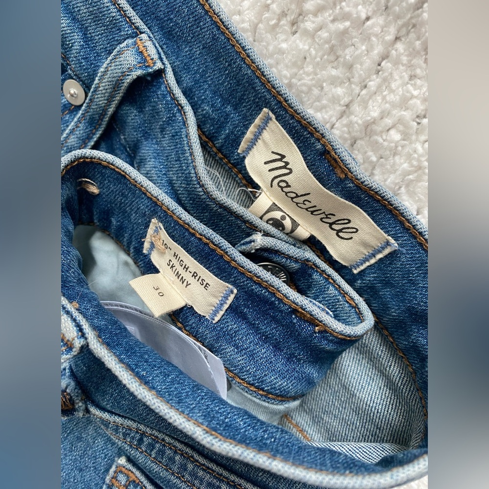 Madewell 10” high rise skinny jeans